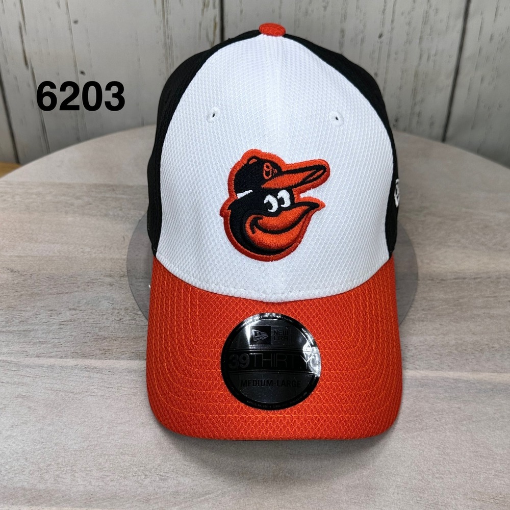 New Era 39THIRTY Baltimore Orioles MLB Hat Orange White Black Medium-Large 6203